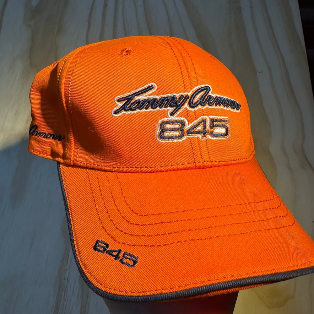 Tommy Armour 845 Golf Hat Mens Orange Adjustable Strapback Baseball Cap OSFM